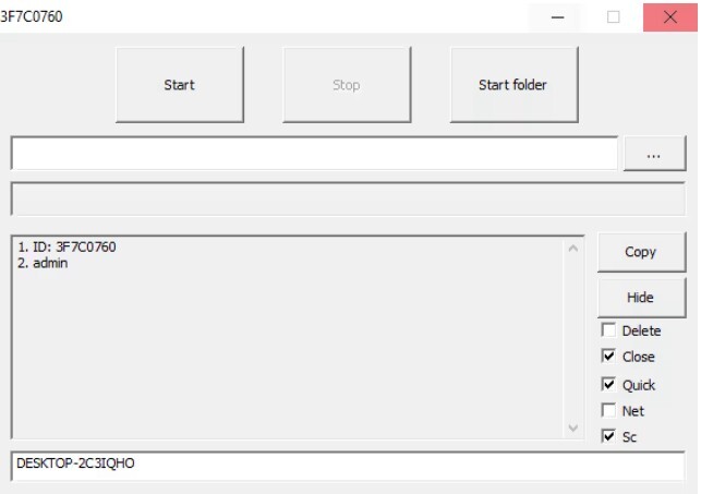 Example of Makop Ransomware GUI