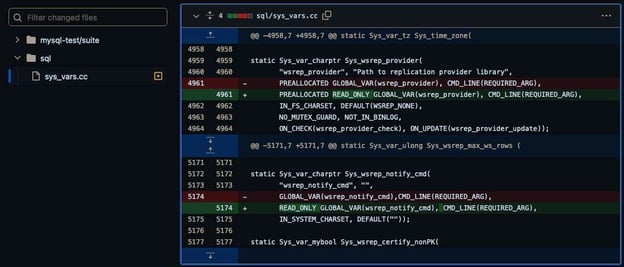 Figure 17. Adding READ_ONLY parameter to both the wsrep_provider and wsrep_notify_cmd system variables