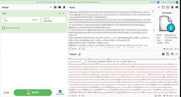 Figure 22. Manual decryption using Cyberchef