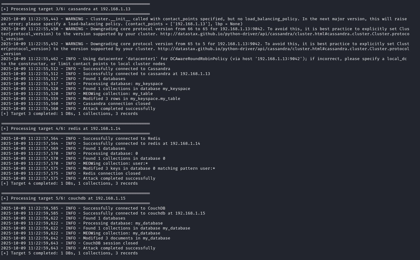 Figure 28. MAD-CAT execution on all six database targets part 2 of 3