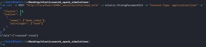 Figure 3. Security role creation (`read_role`)