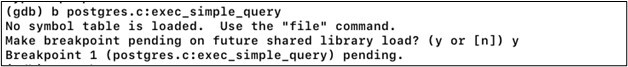 Figure 3.2. We could either spell it out as ‘breakpoint’ or use ‘b’ to halt the process using the function