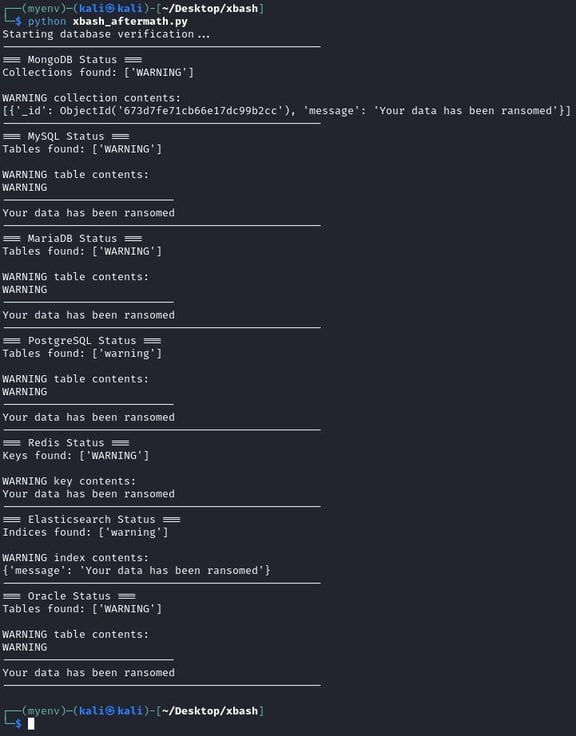 Figure 42. The `xbash_aftermath.py` output