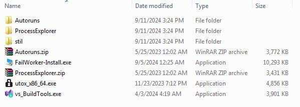 Figure 5. FailWorker-Install.exe disguising itself within legitimate files