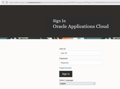 Figure 6 The login page of the subdomain of login.us2.oraclecloud.com (and likely other subdomains)