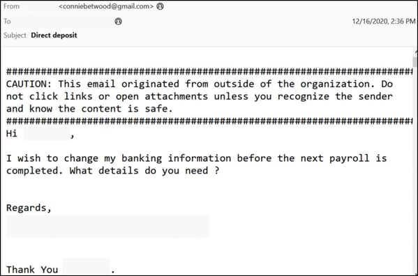 Figure 8 BEC Spam From 2020