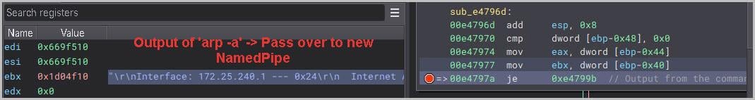 Figure 8 Output of arp -a command