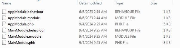 Figure 9. Directory of the main module