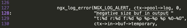 negative size buf in output