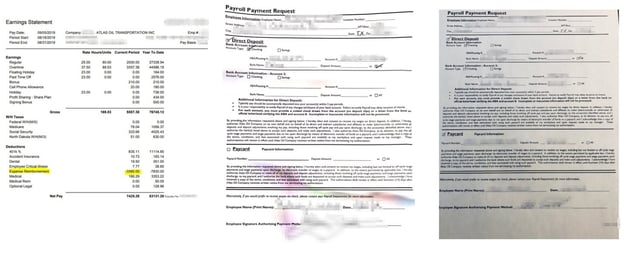 Figure 6 The Ransomware group Black Basta Dark Web Website, screenshot with payroll documents