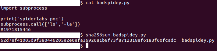 Screen sho fo console log showcasing checksum in